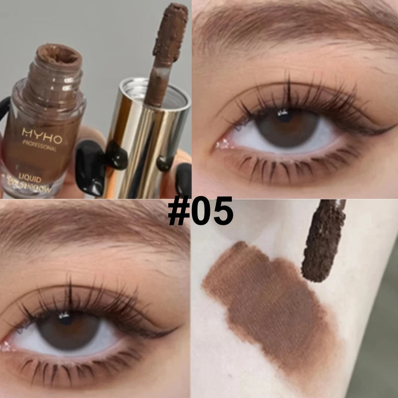 قلم ظلال عيون سائل مزدوج اللمسة النهائية - مكياج عيون مقاوم للماء بلمسة نهائية مطفية ولمسة نهائية لامعة معدنية - ظلال عيون كريمية تدوم طويلاً ومقاومة للتلطخ