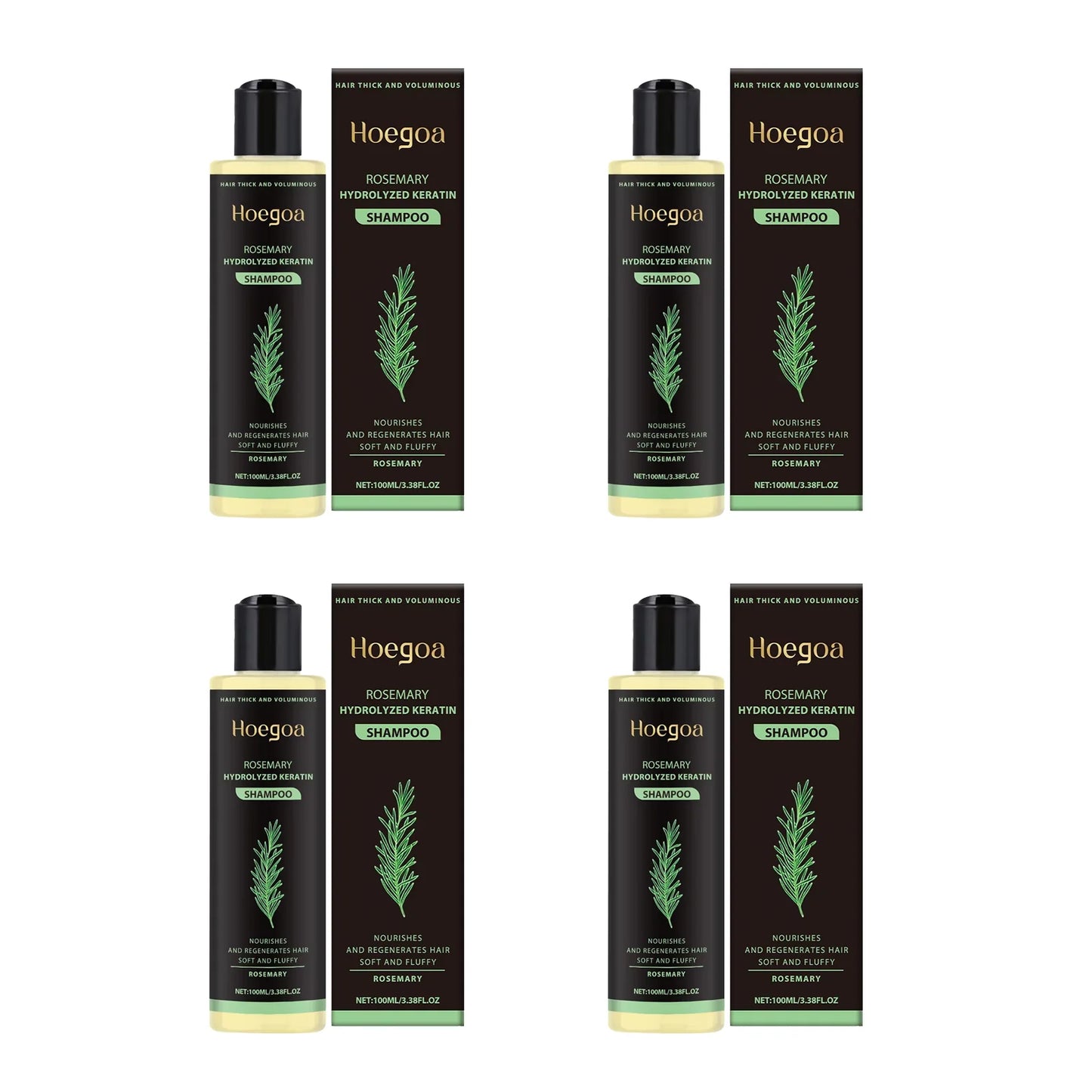 Natural Rosemary Hair Growth Shampoo - Deep Cleansing Scalp Treatment for Strengthening, Anti-Dandruff & Volumizing Care