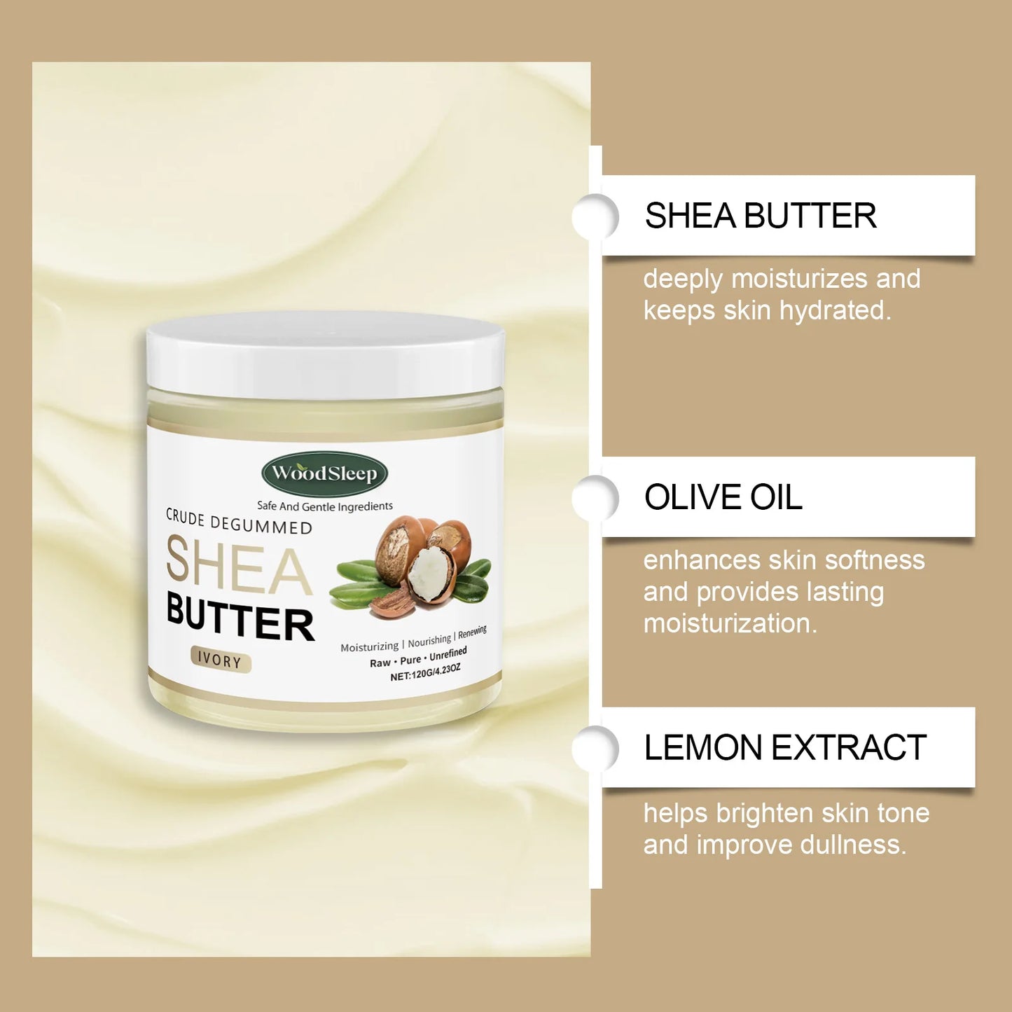Raw Organic Coconut Body Butter - Ultra-Rich Daily Moisturizer for Deep Hydration, Skin Softening & Tropical Glow