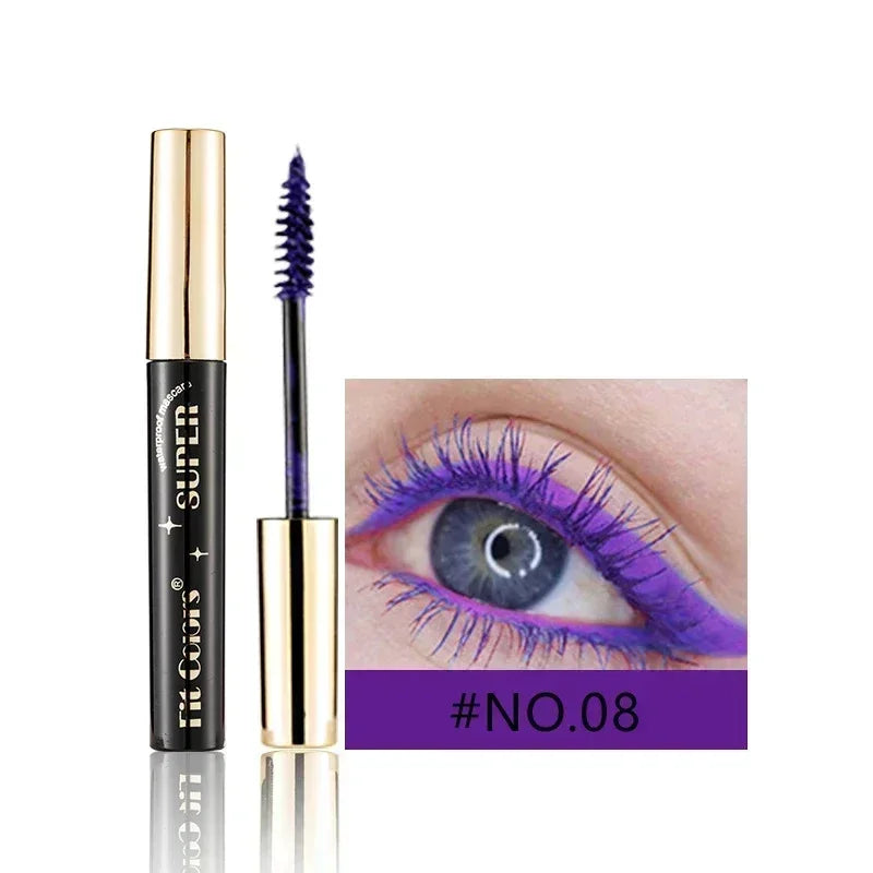 5D Silk Fiber Lash Color Mascara - Waterproof & Long-Lasting 14 Vibrant Colors - 3D Volume & Extreme Length for Creative Eye Makeup