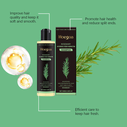Natural Rosemary Hair Growth Shampoo - Deep Cleansing Scalp Treatment for Strengthening, Anti-Dandruff & Volumizing Care
