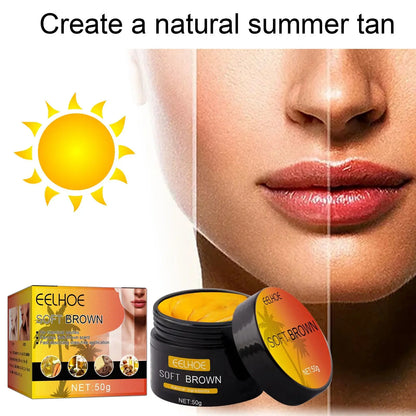 EELHOE Natural Self-Tanning Cream - Long-Lasting Sunless Bronzer for Face & Body - Nourishing Suntan Lotion for a Radiant Golden Glow