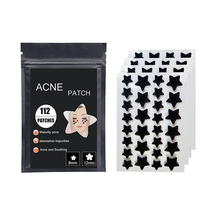112 Pcs Star-Shaped Acne Pimple Patches - Colorful Hydrocolloid Skin Care Stickers for Spot Concealing & Fast Healing - Fun & Effective Acne Treatment