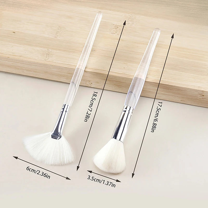 Professional Soft Hair Facial Cleanser Brush - Dual-Ended Face Massage & Mask Application Brush - Portable Gentle Skin Care Tool