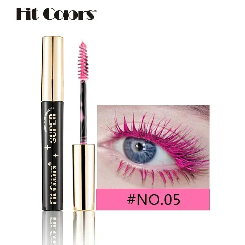 5D Silk Fiber Lash Color Mascara - Waterproof & Long-Lasting 14 Vibrant Colors - 3D Volume & Extreme Length for Creative Eye Makeup