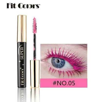 5D Silk Fiber Lash Color Mascara - Waterproof & Long-Lasting 14 Vibrant Colors - 3D Volume & Extreme Length for Creative Eye Makeup