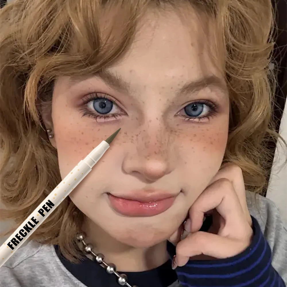 Natural Realistic Freckle Pen - Quick-Drying Waterproof Faux Freckle Makeup - Long-Lasting Sunkissed Glow Pen (Available in 5 Natural Shades)