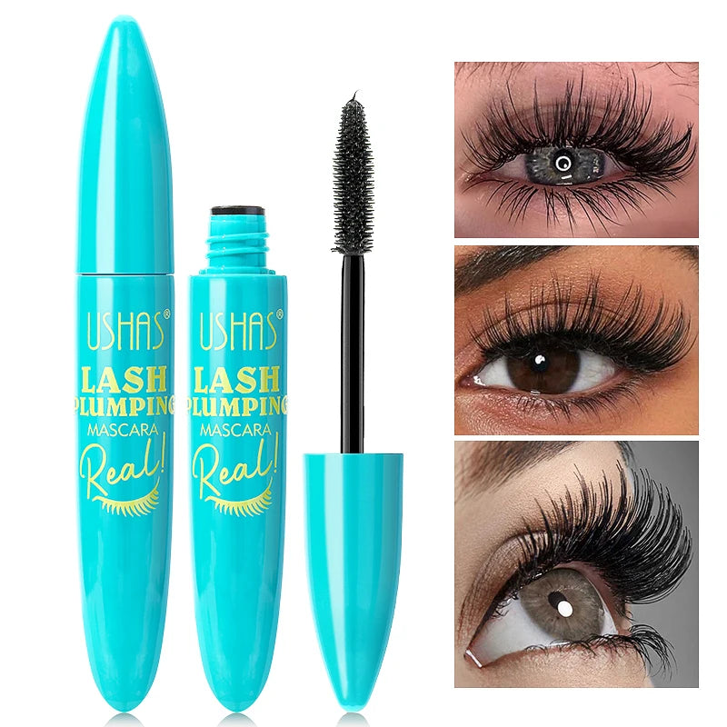 4D Silk Fiber Lash Mascara - Waterproof & Smudge-Proof Liquid Fiber Formula - 360° Volume, Extreme Length & All-Day Wear