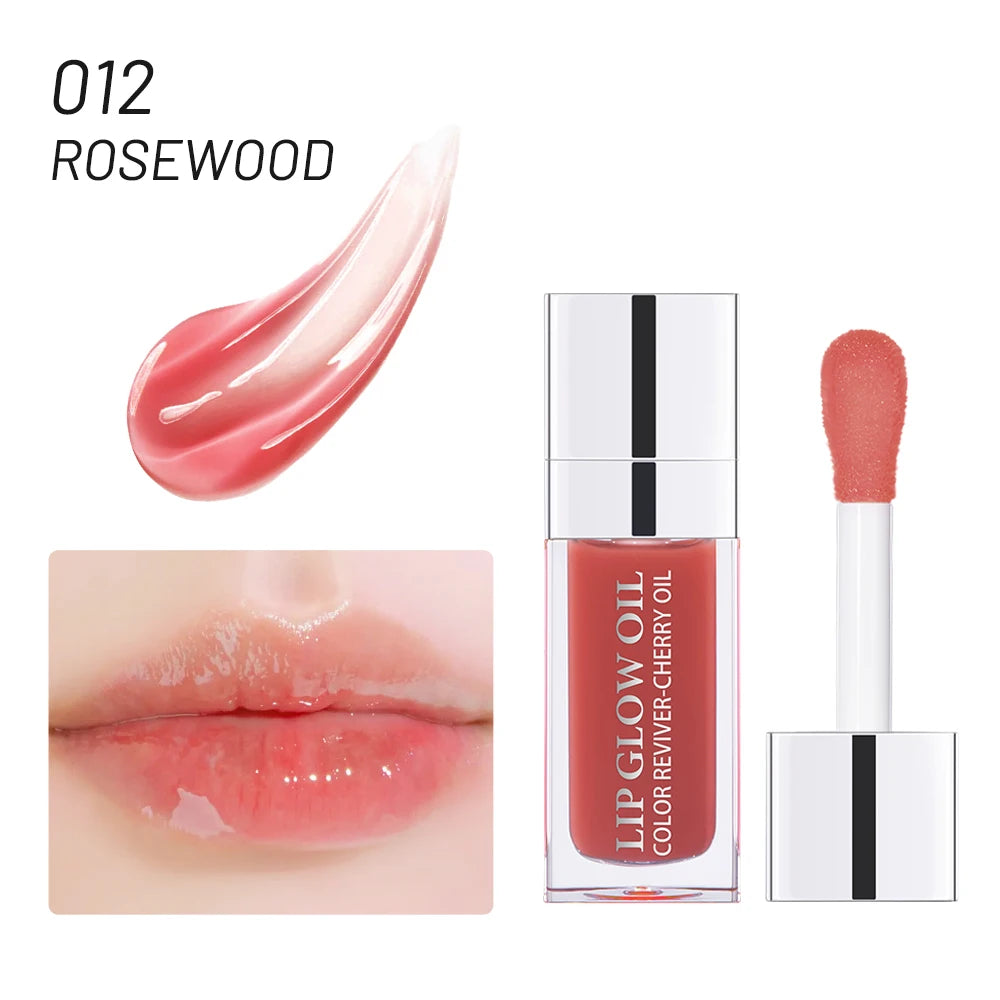 Hydrating Lip Glow Oil - Nourishing High-Shine Lip Gloss - Infused with Raspberry Extract for Soft, Lustrous, and Non-Sticky Lips