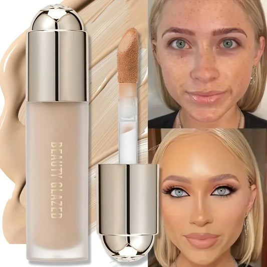 Full Coverage Liquid Concealer - Waterproof & Long-Lasting Formula for Dark Circles, Blemishes & Under-Eye Brightening - Crease-Proof Professional Finish