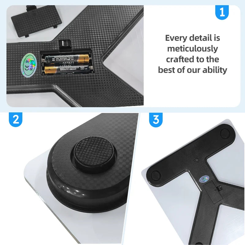 Smart Bluetooth Body Fat Scale - Digital Bathroom Scale with App Connection for Weight, BMI, Body Fat & Health Tracking