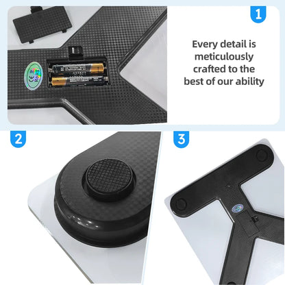 Smart Bluetooth Body Fat Scale - Digital Bathroom Scale with App Connection for Weight, BMI, Body Fat & Health Tracking