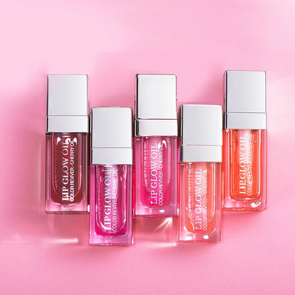 Hydrating Lip Glow Oil - Nourishing High-Shine Lip Gloss - Infused with Raspberry Extract for Soft, Lustrous, and Non-Sticky Lips
