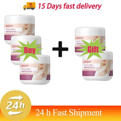 Intensive Whitening Cream for Sensitive Areas - Dark Skin Lightening & Bleaching Moisturizer for Underarms, Knees & Intimate Areas