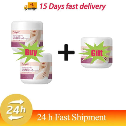 Intensive Whitening Cream for Sensitive Areas - Dark Skin Lightening & Bleaching Moisturizer for Underarms, Knees & Intimate Areas