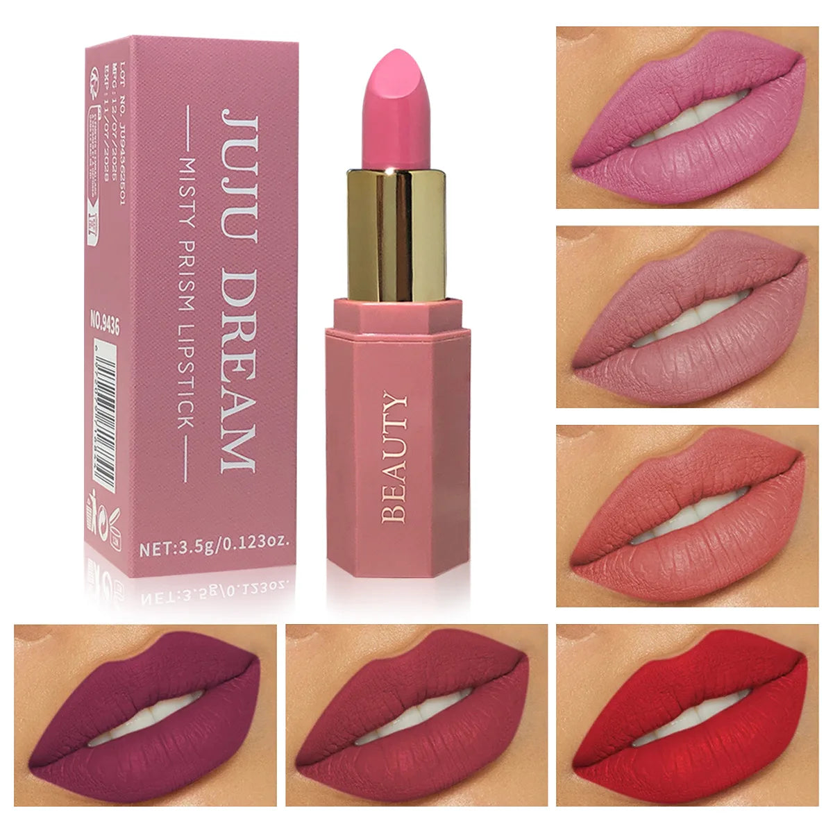 Matte Velvet Lipstick - Long-Lasting Waterproof Formula - Richly Pigmented Smooth Application for All Skin Types