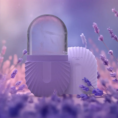 Silicone Face Ice Roller Cube Mold - Professional Skin Care Tool for De-Puffing, Brightening, and Facial Massaging - Reusable & Food-Grade Silicone Beauty Massager - Aura