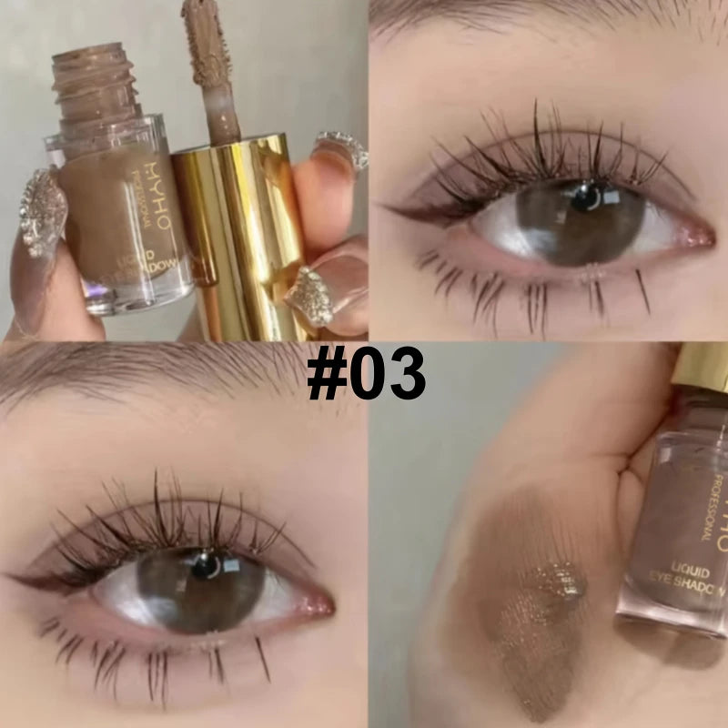 قلم ظلال عيون سائل مزدوج اللمسة النهائية - مكياج عيون مقاوم للماء بلمسة نهائية مطفية ولمسة نهائية لامعة معدنية - ظلال عيون كريمية تدوم طويلاً ومقاومة للتلطخ