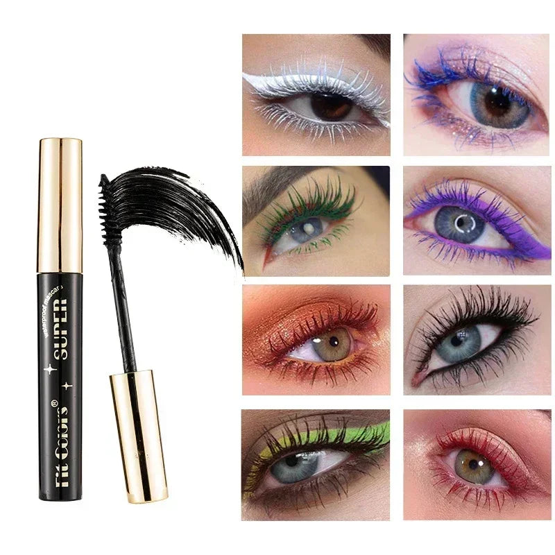 5D Silk Fiber Lash Color Mascara - Waterproof & Long-Lasting 14 Vibrant Colors - 3D Volume & Extreme Length for Creative Eye Makeup