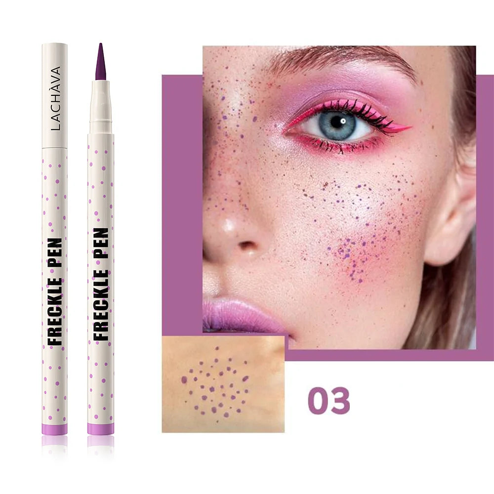 Natural Realistic Freckle Pen - Quick-Drying Waterproof Faux Freckle Makeup - Long-Lasting Sunkissed Glow Pen (Available in 5 Natural Shades)