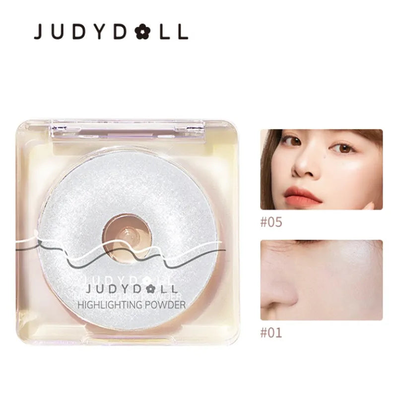 Judydoll Starlight Highlighting Powder - Shimmer Glow Face Contour & Illuminator for a Professional Water-Light Radiant Finish