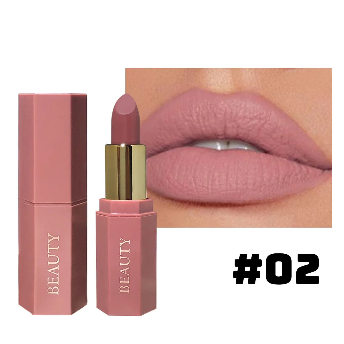 Matte Velvet Lipstick - Long-Lasting Waterproof Formula - Richly Pigmented Smooth Application for All Skin Types