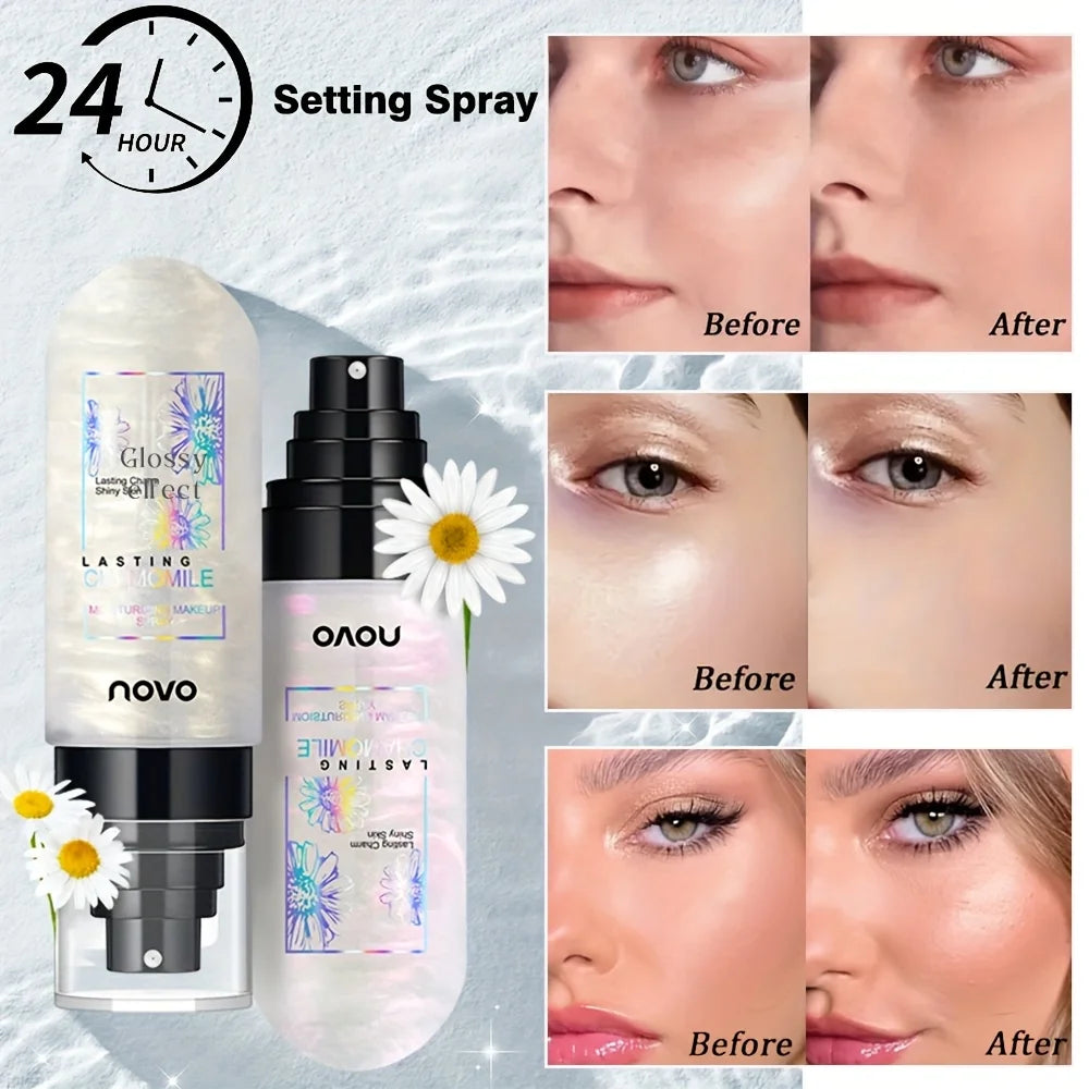 بخاخ تثبيت المكياج نوفو 12 ساعة ألترا لوك - لمسة نهائية مطفية تدوم طويلاً ورذاذ للتحكم في الزيوت لجميع أنواع البشرة (مجموعة من قطعتين)