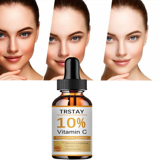 10% Pure Vitamin C Face Serum - Brightening & Anti-Aging Essence for Spot Correction, Smooth Skin & Natural Radiance (30ml)