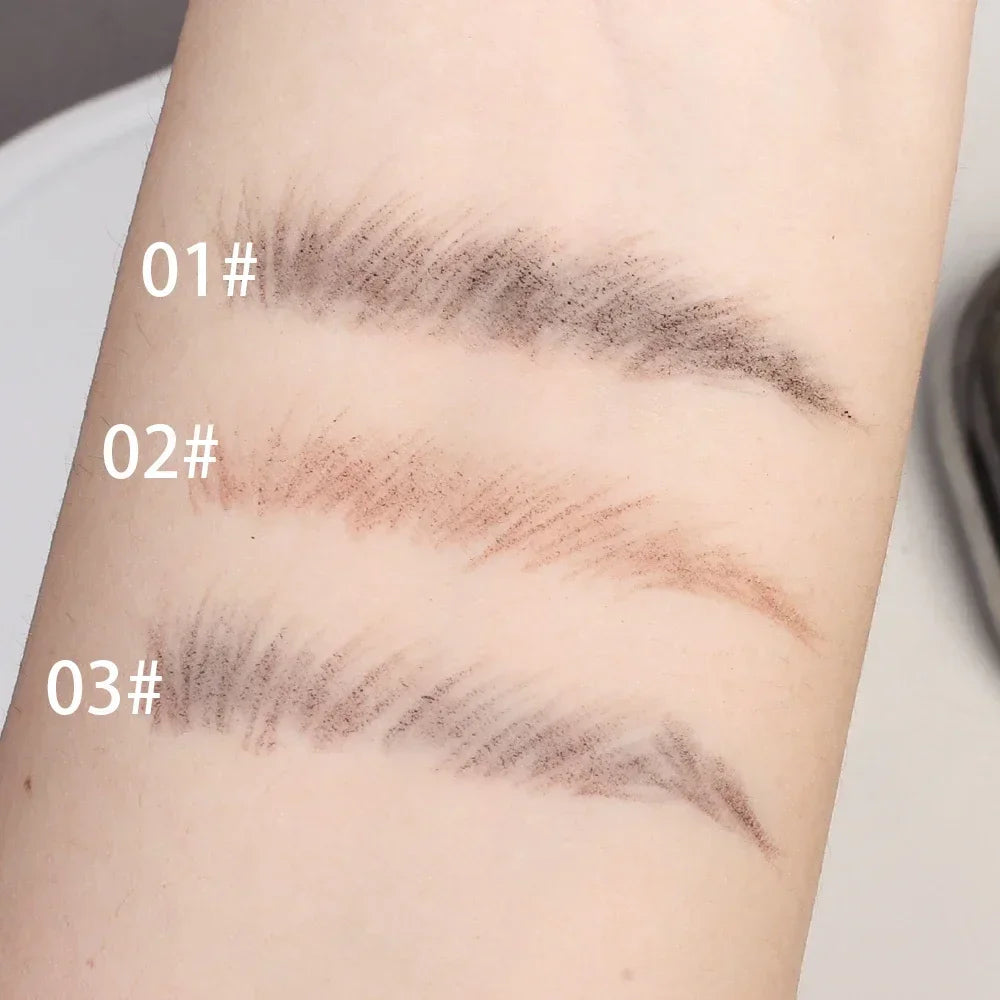 Professional Hard Formula Eyebrow Pencil - Waterproof & Smudge-Proof Flat Tip Brow Liner for Natural Hair-Like Definition - Long-Lasting Peel-Off Pencil