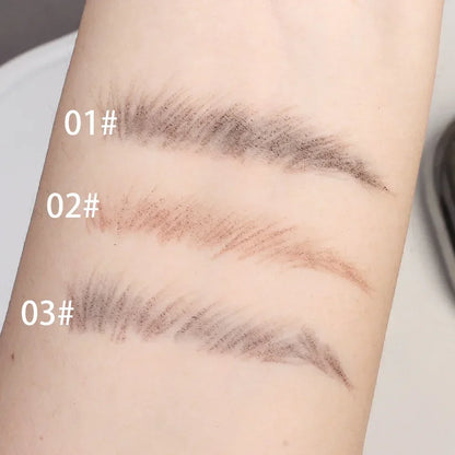 Professional Hard Formula Eyebrow Pencil - Waterproof & Smudge-Proof Flat Tip Brow Liner for Natural Hair-Like Definition - Long-Lasting Peel-Off Pencil