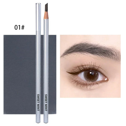 Professional Hard Formula Eyebrow Pencil - Waterproof & Smudge-Proof Flat Tip Brow Liner for Natural Hair-Like Definition - Long-Lasting Peel-Off Pencil
