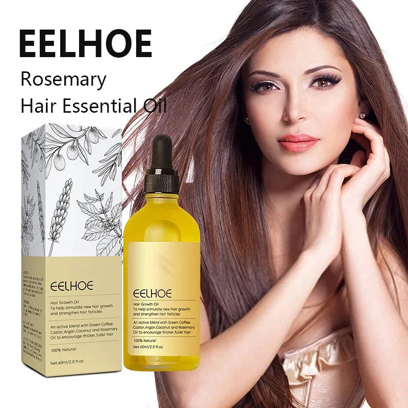 Pure Rosemary Hair Growth Oil Serum - Natural Anti-Hair Loss Treatment for Regrowth, Scalp Repair & Root Strengthening