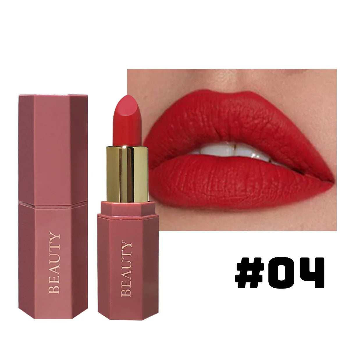 Matte Velvet Lipstick - Long-Lasting Waterproof Formula - Richly Pigmented Smooth Application for All Skin Types