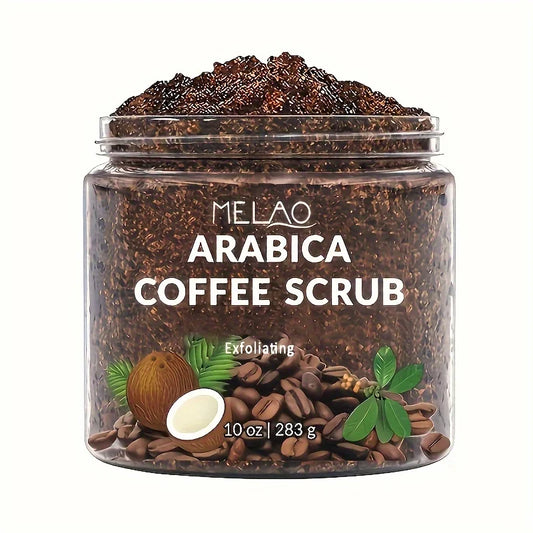 Aura Glow Arabica Coffee & Dead Sea Salt Body Scrub - Detoxifying Exfoliator for Cellulite Reduction, Skin Brightening & Deep Hydration