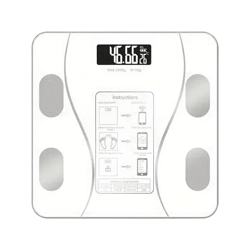 Smart Bluetooth Body Fat Scale - Digital Bathroom Scale with App Connection for Weight, BMI, Body Fat & Health Tracking
