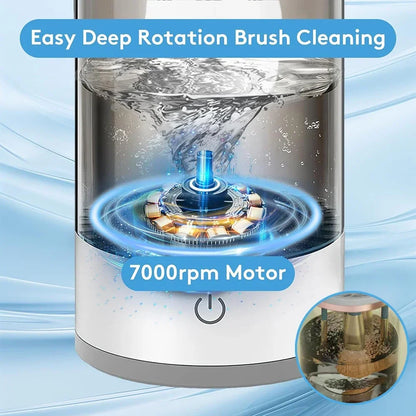 Electric Automatic Makeup Brush Cleaner & Dryer Machine - Professional USB Rechargeable Cleaning Stand for All Brush Sizes