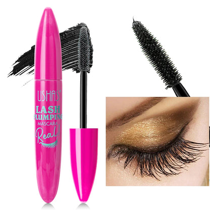 4D Silk Fiber Lash Mascara - Waterproof & Smudge-Proof Liquid Fiber Formula - 360° Volume, Extreme Length & All-Day Wear