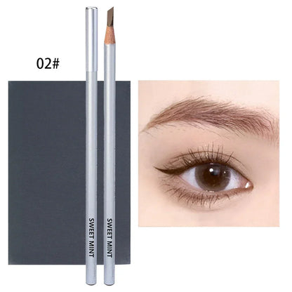 Professional Hard Formula Eyebrow Pencil - Waterproof & Smudge-Proof Flat Tip Brow Liner for Natural Hair-Like Definition - Long-Lasting Peel-Off Pencil