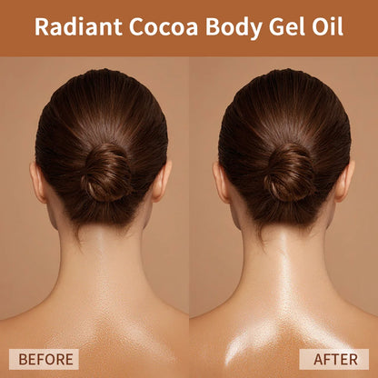 Radiant Glow Cocoa Body Oil Gel - Intense Hydration & Nourishing Butter Treatment for Silky Smooth Skin