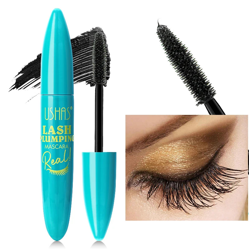4D Silk Fiber Lash Mascara - Waterproof & Smudge-Proof Liquid Fiber Formula - 360° Volume, Extreme Length & All-Day Wear