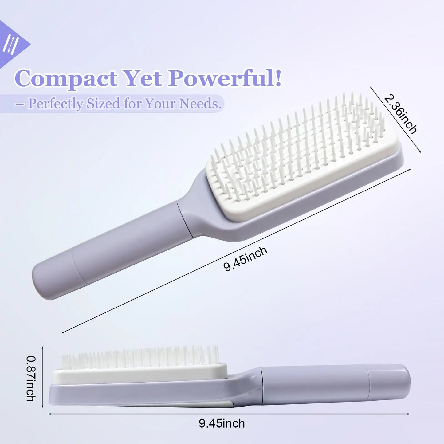 Anti-Static Self-Cleaning Hair Brush - Easy Clean Retractable Massage Comb - One-Click Hair Release Brush for Effortless Hair Care & Scalp Massage