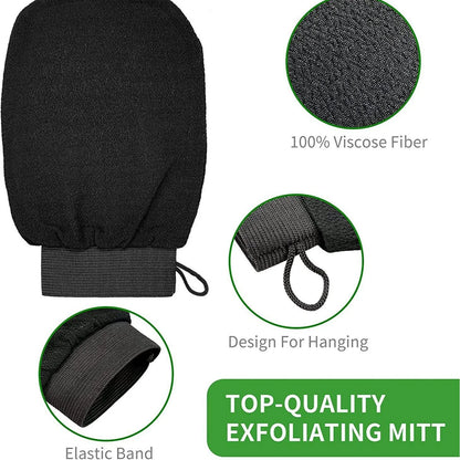 Premium Silk Exfoliating Glove for Body & Face - Deep Cleansing Scrub Mitt for Tan Removal, Skin Smoothing, and Invigorating Massage