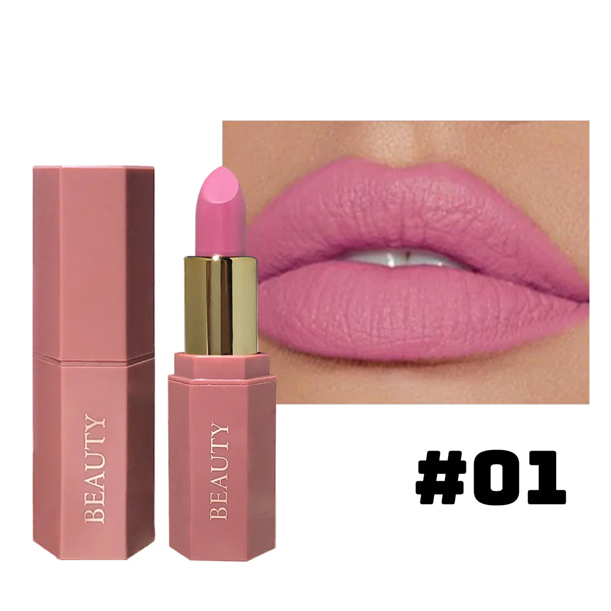 Matte Velvet Lipstick - Long-Lasting Waterproof Formula - Richly Pigmented Smooth Application for All Skin Types
