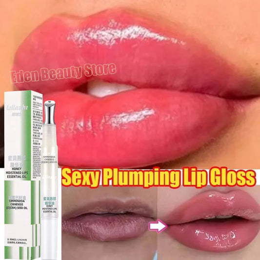 Instant Lip Plumper Oil - Volumising Lip Gloss for Sexy & Full Lips - Long-Lasting Moisturizing Formula to Increase Lip Elasticity