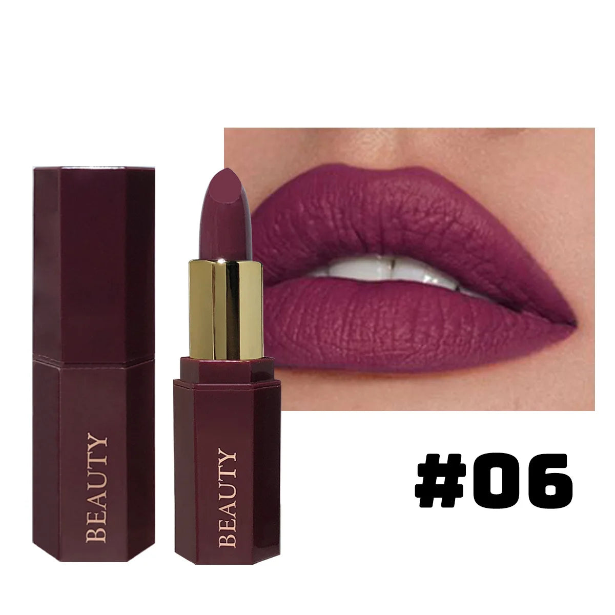 Matte Velvet Lipstick - Long-Lasting Waterproof Formula - Richly Pigmented Smooth Application for All Skin Types