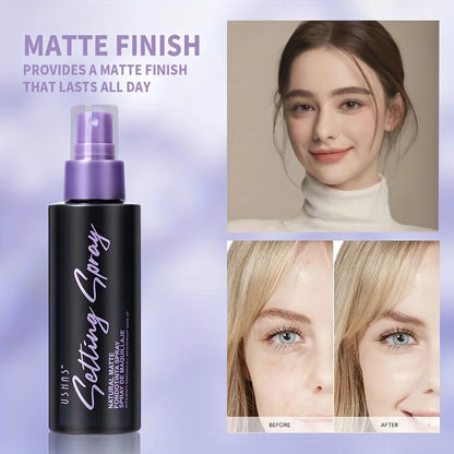 USHAS Professional Waterproof Makeup Setting Spray - Ultra Long-Lasting Matte Finish, Oil Control & Hydrating Foundation Fixer